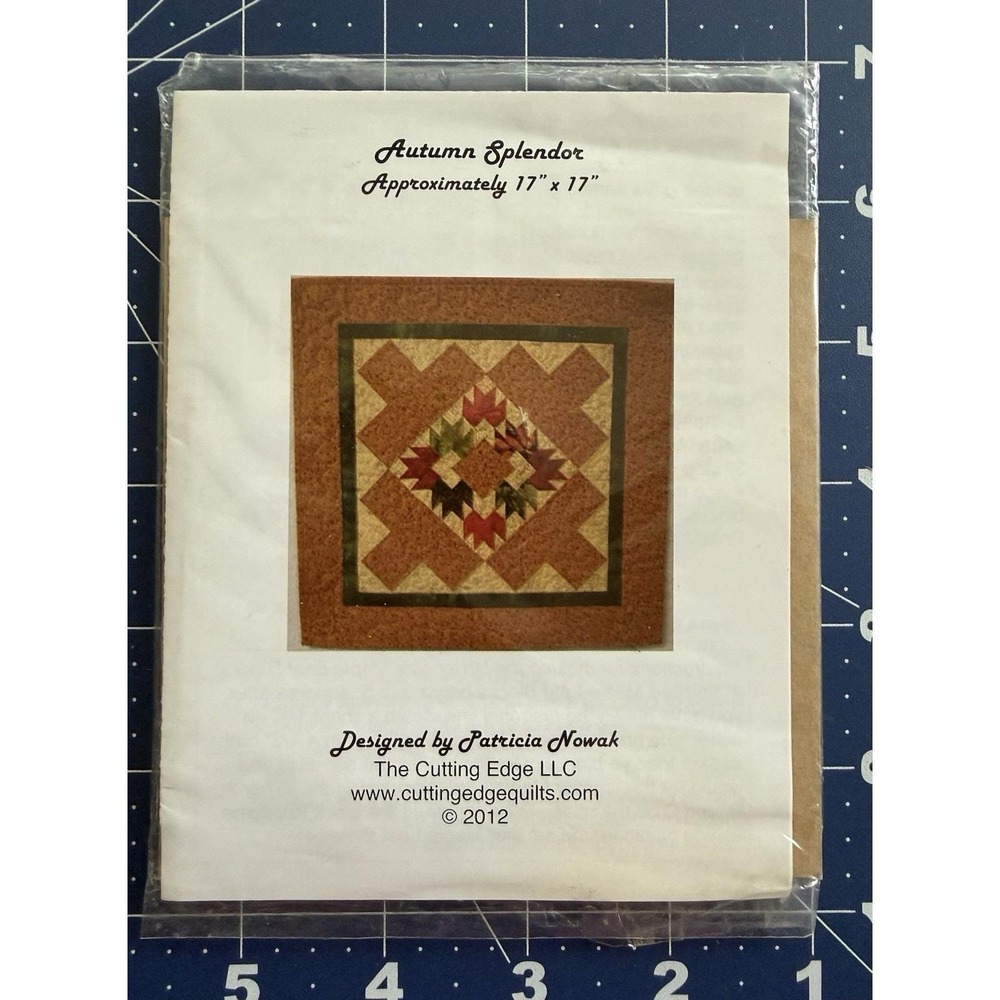 Autumn Splendor Pattern & Acrylic Quilt Ruler By The Cutting Edge Patricia Nowak